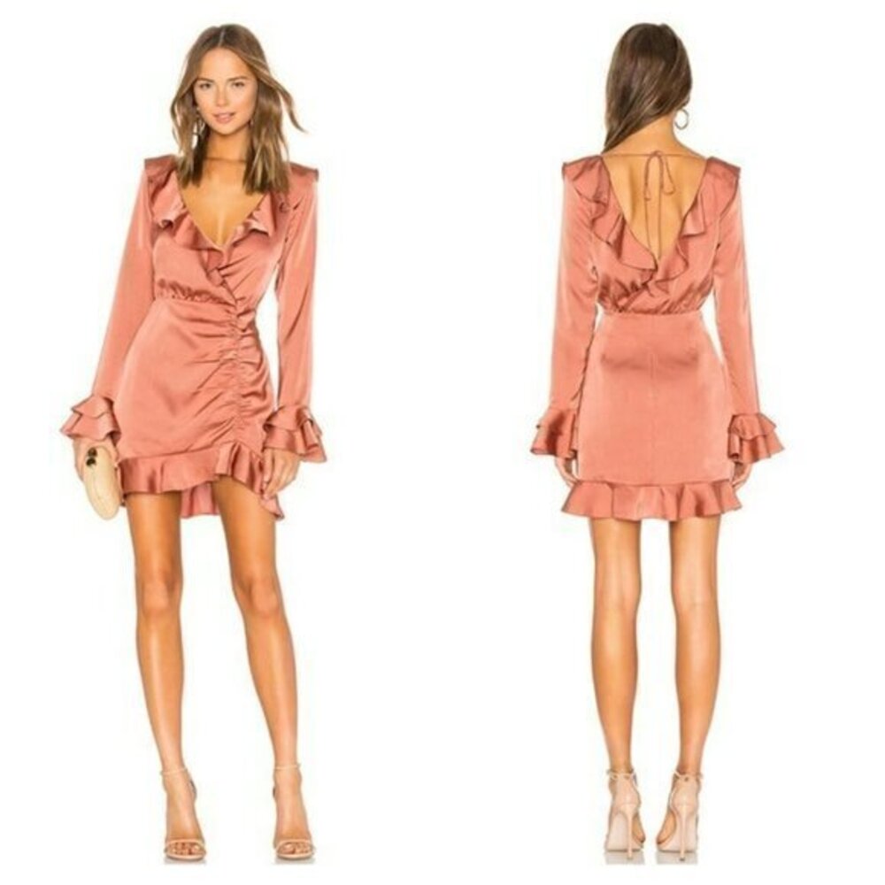 MAJORELLE Nelly Mini Dress - Terracotta Brown